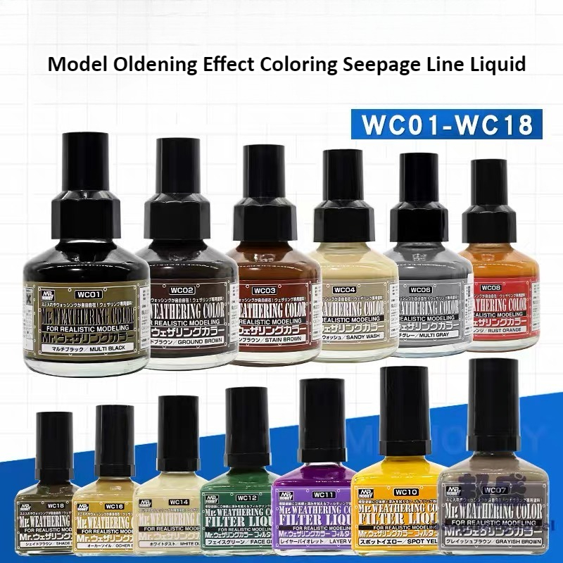 Tamiya Model Paint Set - MR.HOBBY WC01-18 سائل تلوين وتأثيرات تقادم