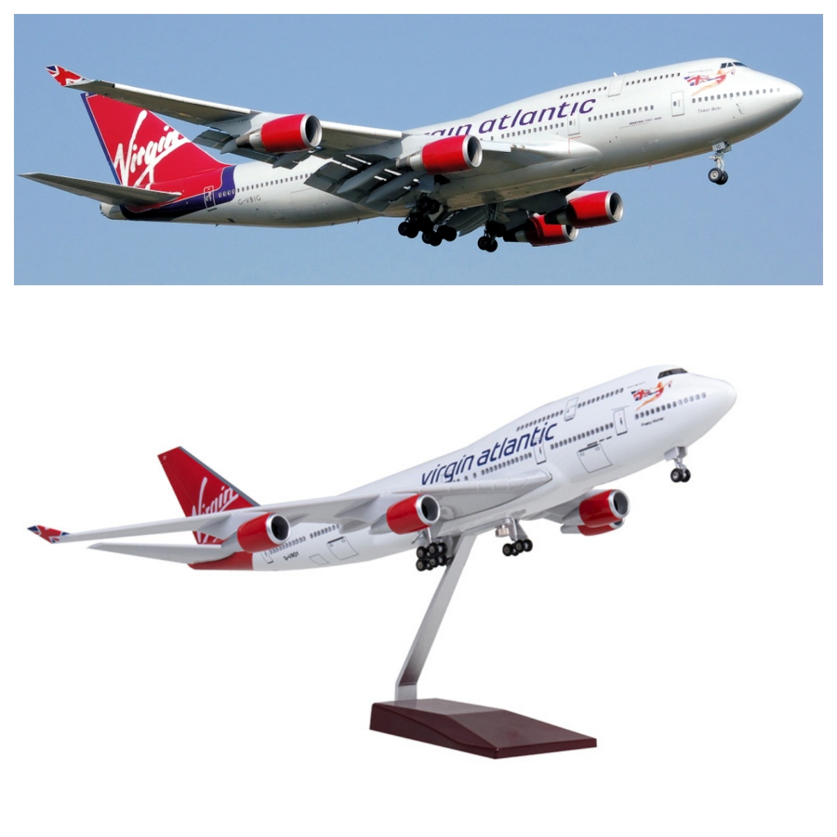 نموذج طائرة فيرجن أتلانتيك B74 - مراجعة Model Airplane Plastic وسعره